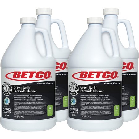 Green Earth Peroxide Cleaner - Concentrate Liquid - 128 fl oz - Fresh Mint Scent, PK 4 -  BETCO, 3360400CT
